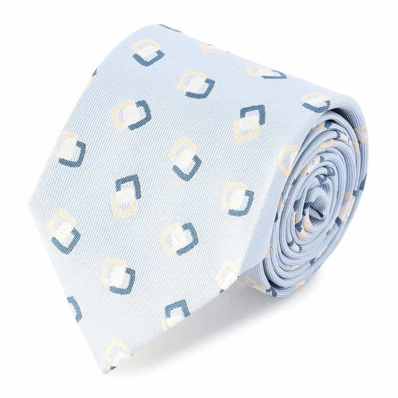 BARNEYS NEW YORK チェーン柄タイ LIGHT BLUE