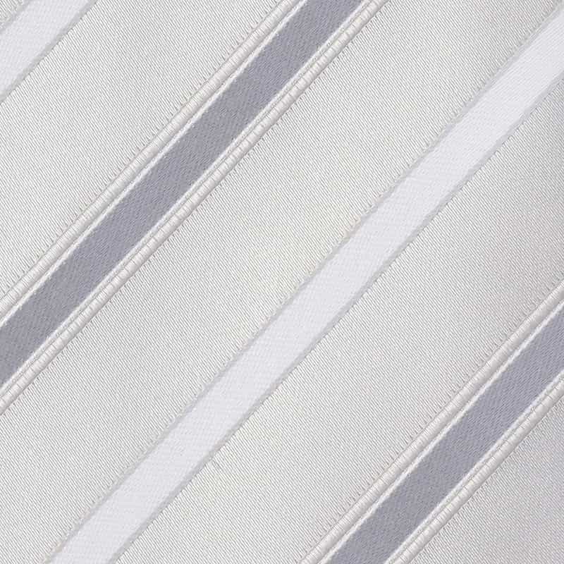 BARNEYS NEW YORK ストライプ柄フォーマルタイ SILVER