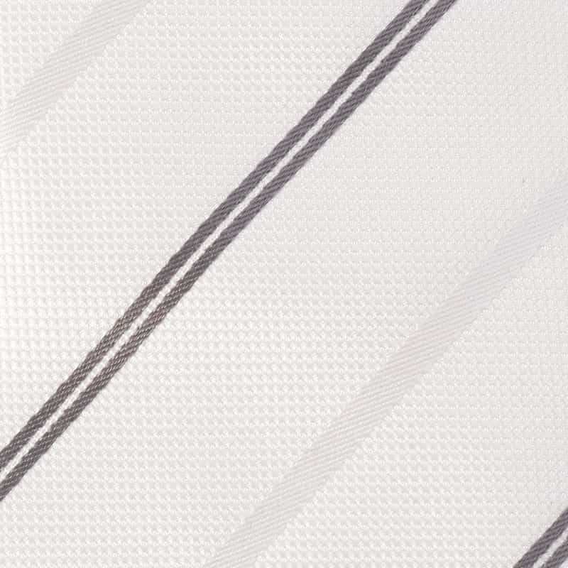 BARNEYS NEW YORK ストライプ柄フォーマルタイ WHITE