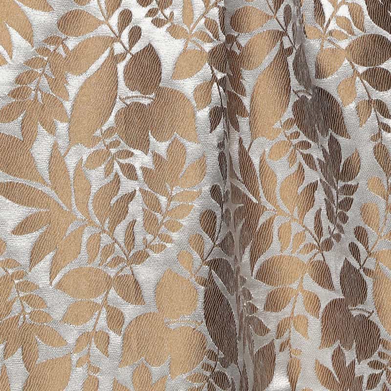 BARNEYS NEW YORK リーフプリントジャカードスカート SILVER