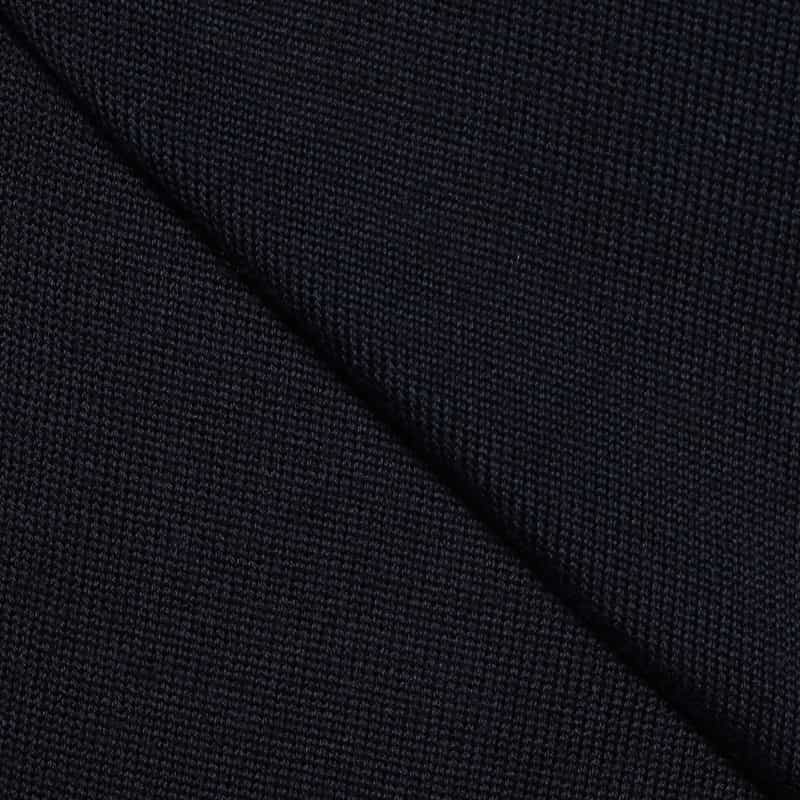 BARNEYS NEW YORK ウォッシャブルウールタートルネックニットプルオーバー NAVY