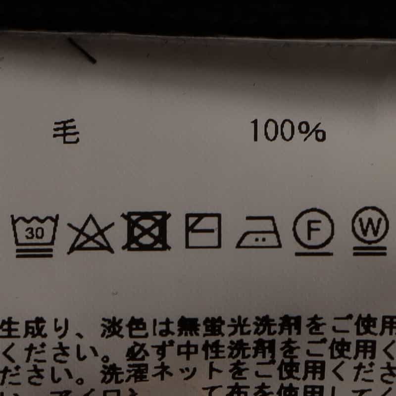 BARNEYS NEW YORK ウォッシャブルウールタートルネックニットプルオーバー NAVY