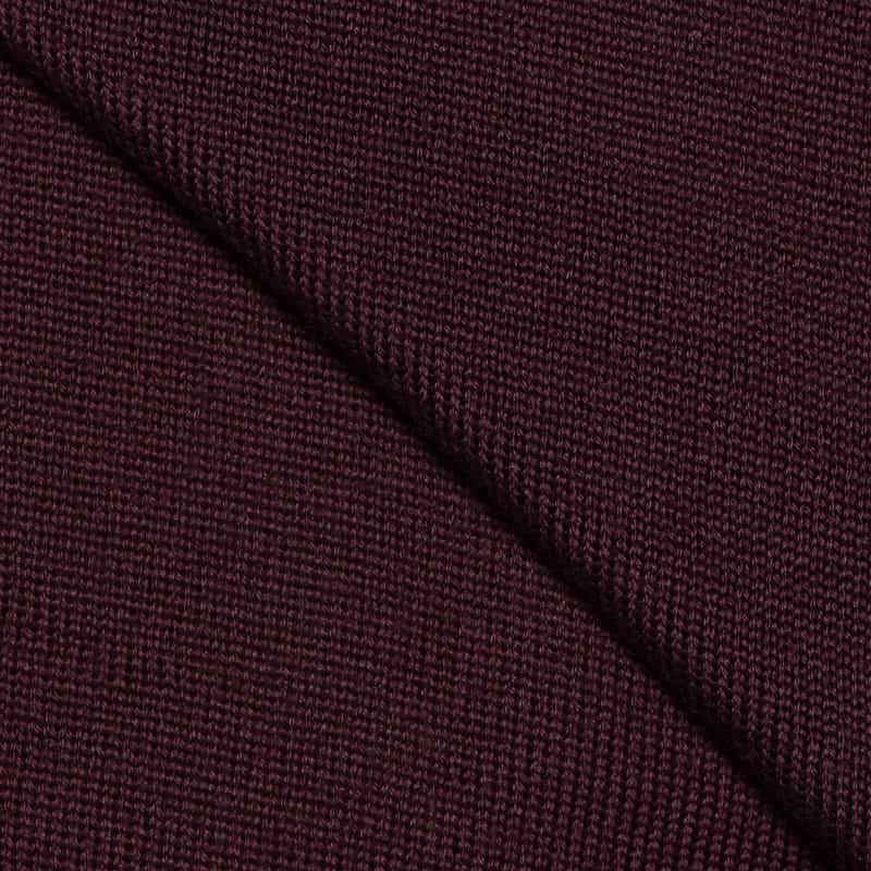 BARNEYS NEW YORK ウォッシャブルウールタートルネックニットプルオーバー WINE