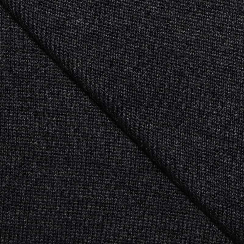 BARNEYS NEW YORK ウォッシャブルウールタートルネックニットプルオーバー DARK GRAY