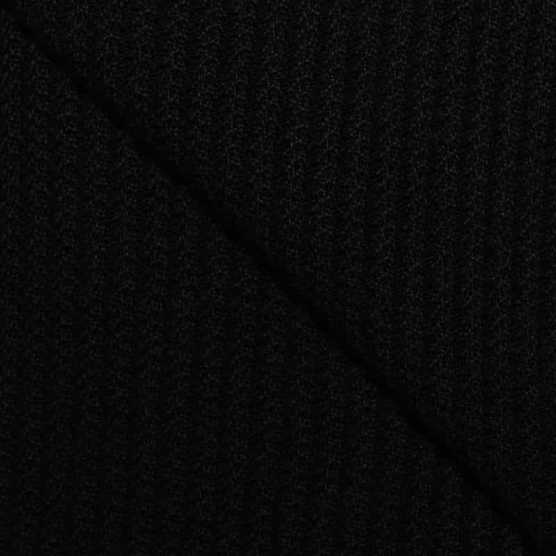 BARNEYS NEW YORK 海島綿ワッフルクルーネックニットプルオーバー BLACK