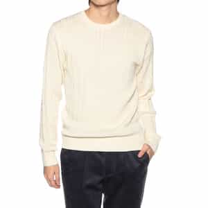 ウォッシャブルケーブルニットプルオーバー