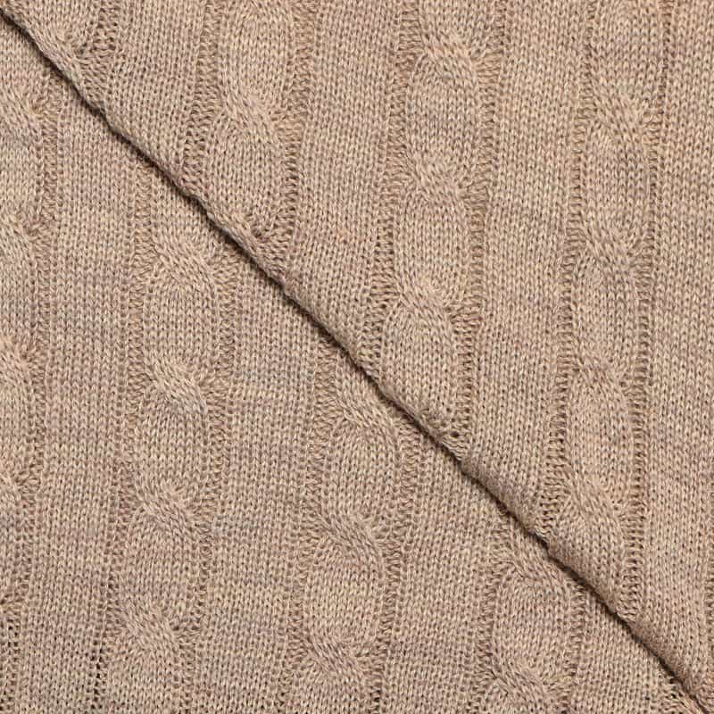 BARNEYS NEW YORK ウォッシャブルケーブルニットプルオーバー BEIGE