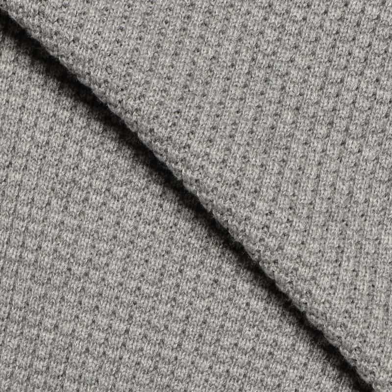 BARNEYS NEW YORK コットンカシミヤサーマルニットプルオーバー LIGHT GRAY