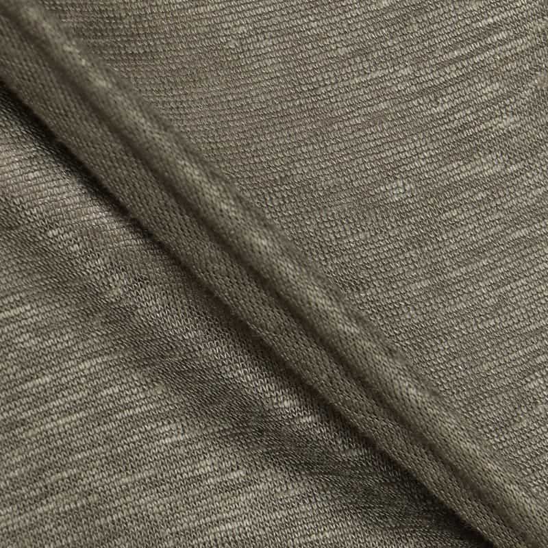 BARNEYS NEW YORK リネンVネックニットカーディガン KHAKI