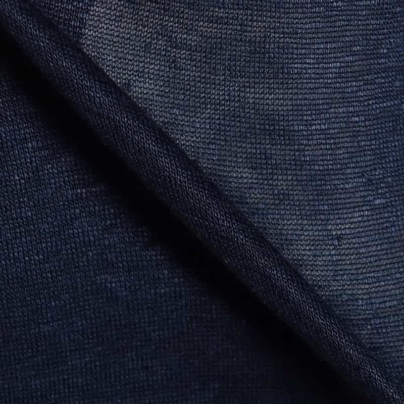 BARNEYS NEW YORK リネンVネックニットカーディガン NAVY