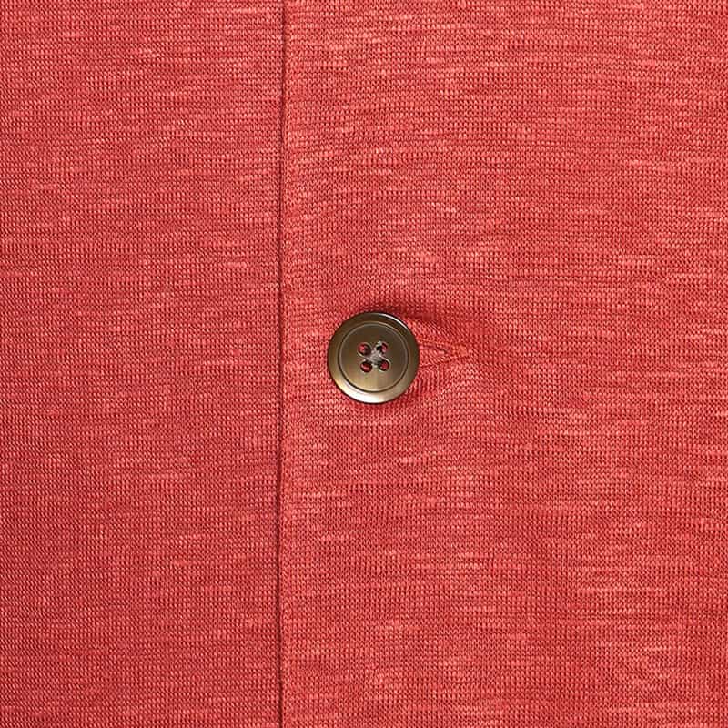 BARNEYS NEW YORK リネンVネックニットカーディガン ORANGE