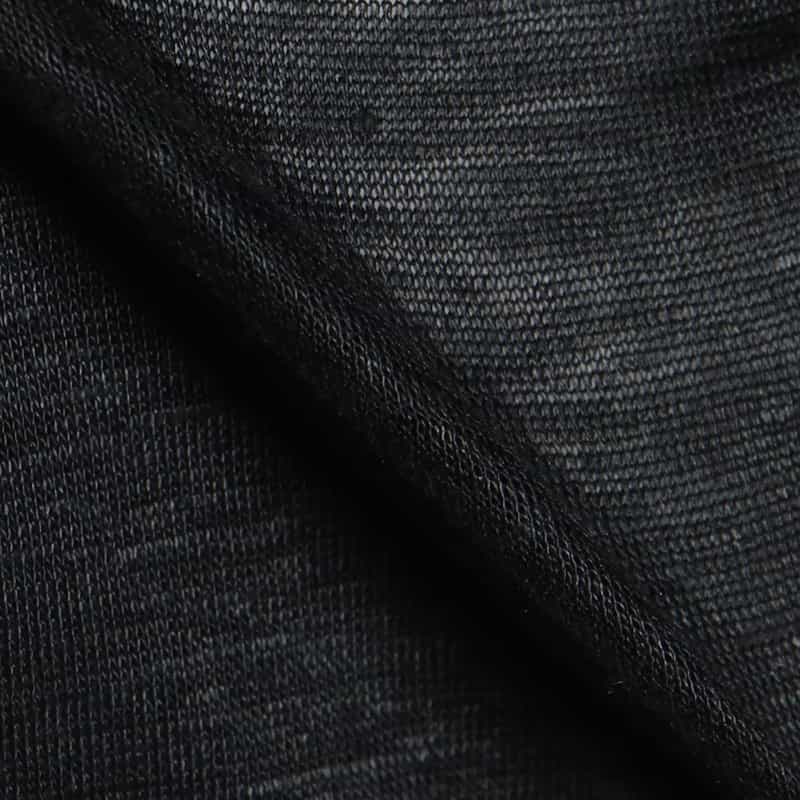 BARNEYS NEW YORK リネンVネックニットカーディガン BLACK