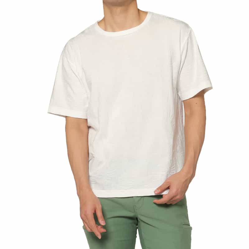 BARNEYS NEW YORK ボタニカル柄Tシャツ WHITE