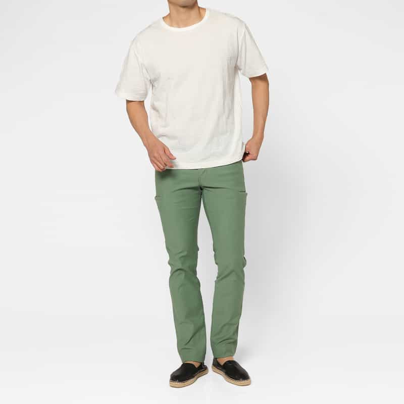 BARNEYS NEW YORK ボタニカル柄Tシャツ WHITE