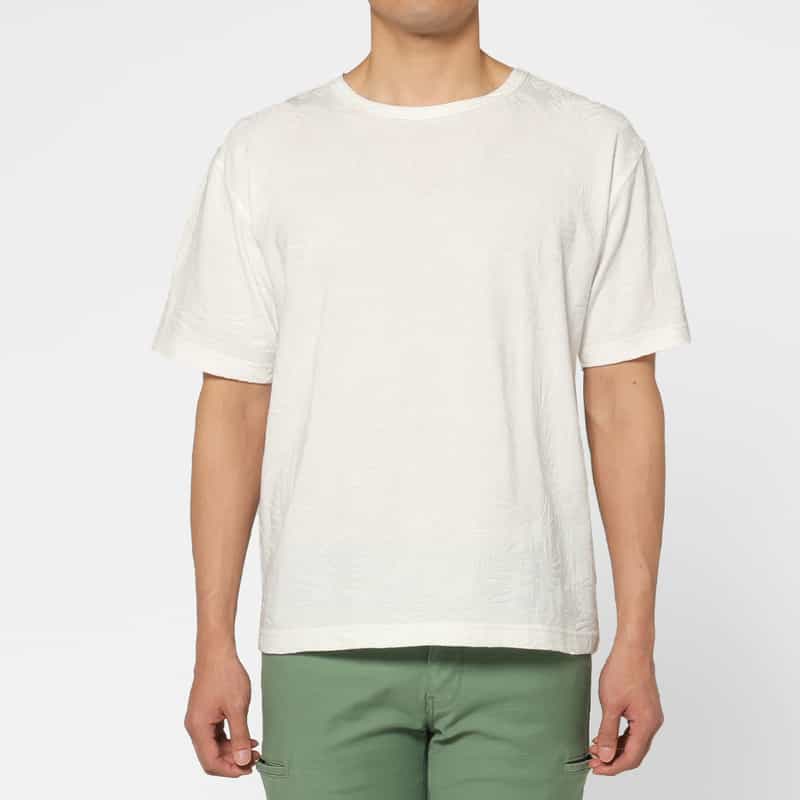 BARNEYS NEW YORK ボタニカル柄Tシャツ WHITE