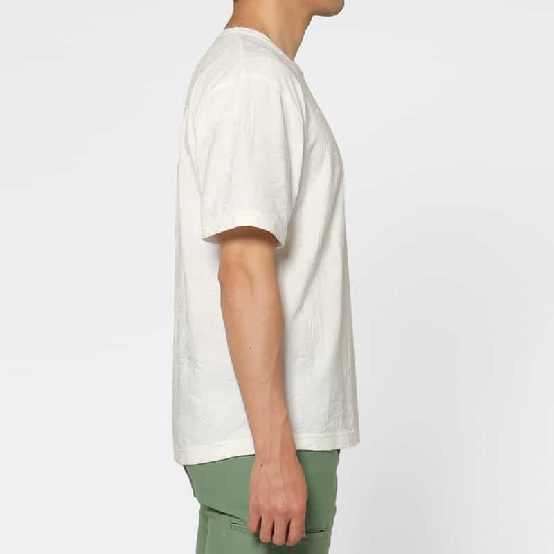 BARNEYS NEW YORK ボタニカル柄Tシャツ WHITE