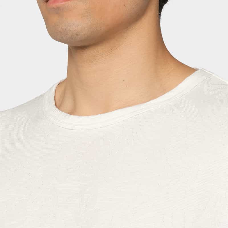 BARNEYS NEW YORK ボタニカル柄Tシャツ WHITE