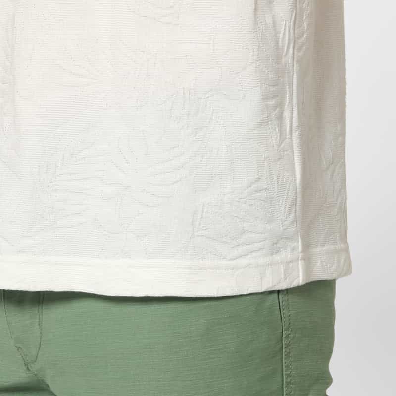 BARNEYS NEW YORK ボタニカル柄Tシャツ WHITE