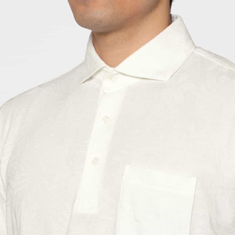 BARNEYS NEW YORK ポケット付きポロシャツ WHITE