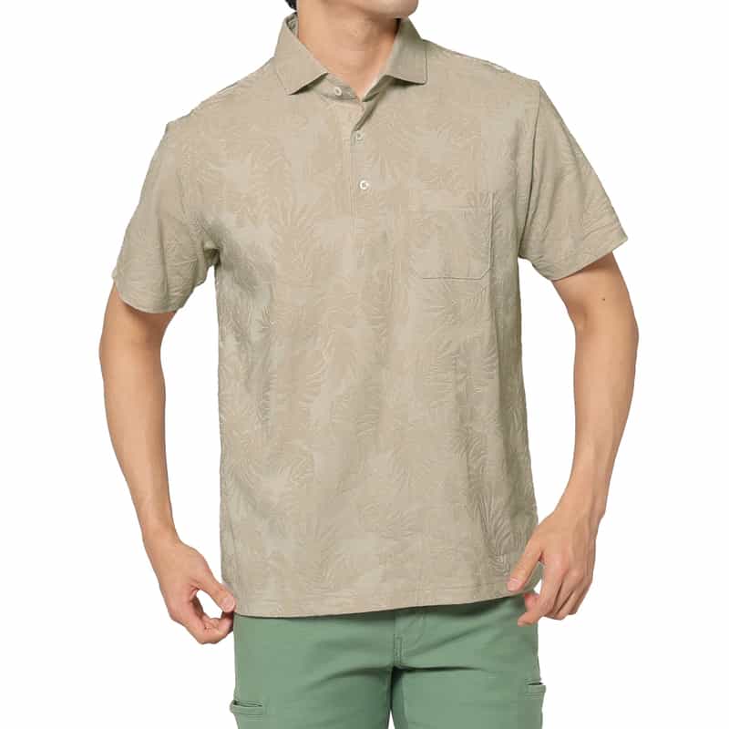 BARNEYS NEW YORK ポケット付きポロシャツ BEIGE