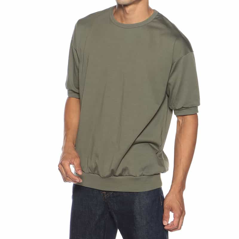 BARNEYS NEW YORK ウォッシャブルスエットTシャツ KHAKI