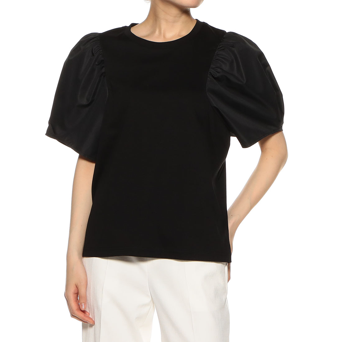 ウォッシャブル ボリュームスリーブブラウス （ALBINI社製コットン使用）