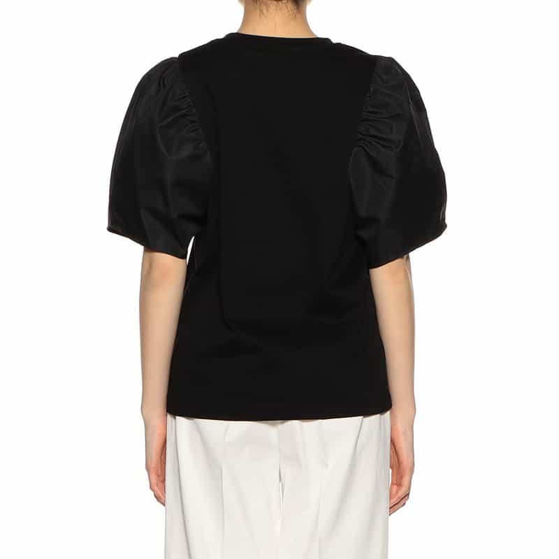 BARNEYS NEW YORK ウォッシャブル ボリュームスリーブブラウス （ALBINI社製コットン使用） BLACK