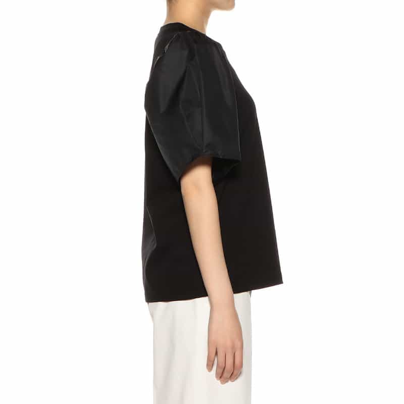 BARNEYS NEW YORK ウォッシャブル ボリュームスリーブブラウス （ALBINI社製コットン使用） BLACK