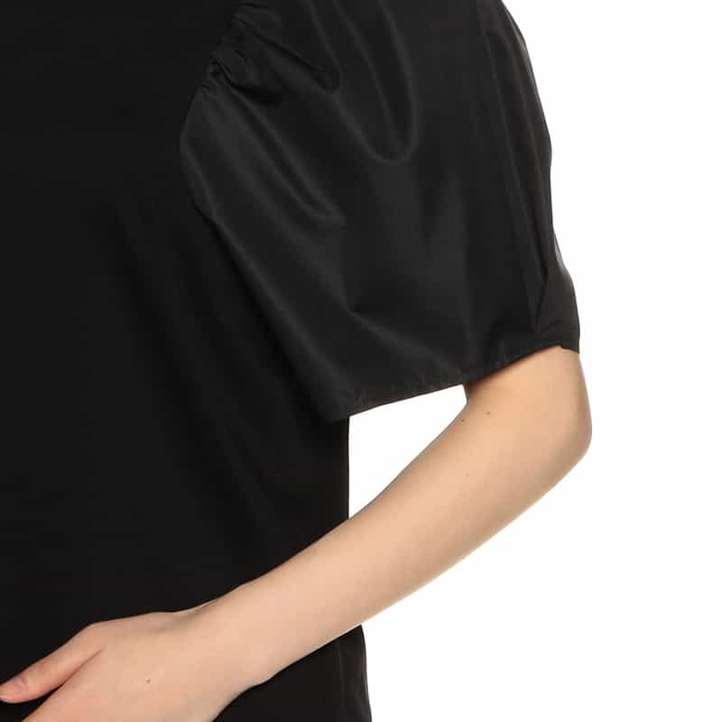 BARNEYS NEW YORK ウォッシャブル ボリュームスリーブブラウス （ALBINI社製コットン使用） BLACK