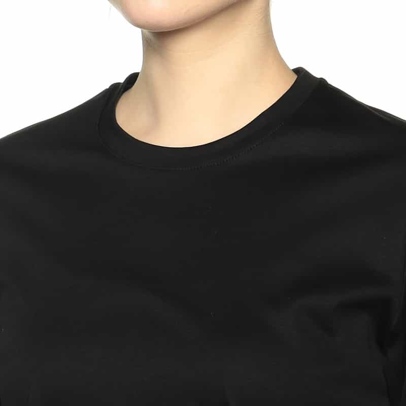 BARNEYS NEW YORK ウォッシャブル ボリュームスリーブカットソー BLACK