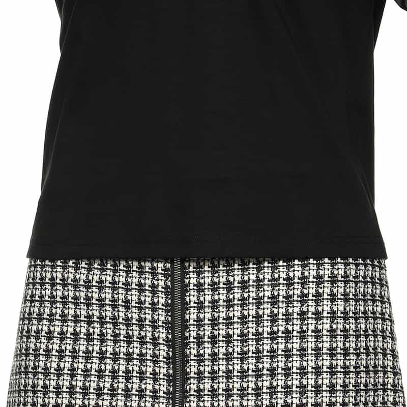 BARNEYS NEW YORK ウォッシャブル ボリュームスリーブカットソー BLACK