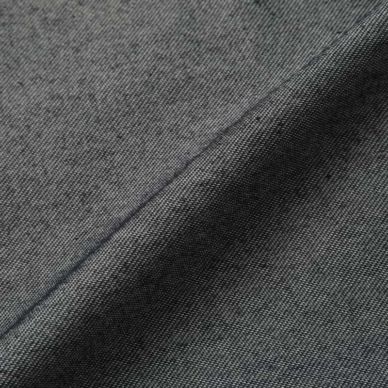 BARNEYS NEW YORK デニムジャージー素材カジュアルシャツ NAVY