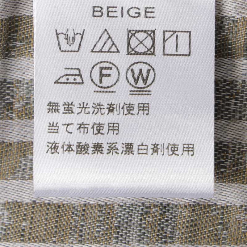 BARNEYS NEW YORK コットンリネン素材ストライプ柄カジュアルシャツ BEIGE