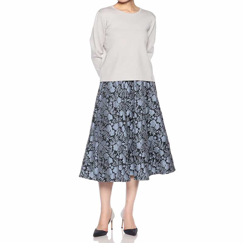 BARNEYS NEW YORK セットアップクルーネックニットプルオーバー LIGHT GRAY