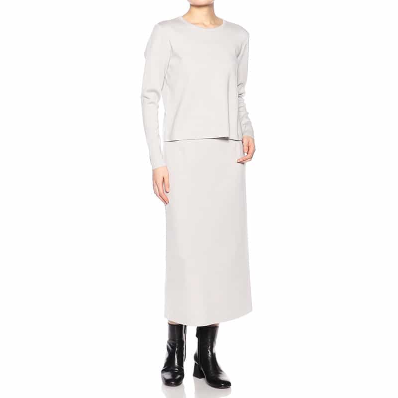 BARNEYS NEW YORK セットアップクルーネックニットプルオーバー LIGHT GRAY