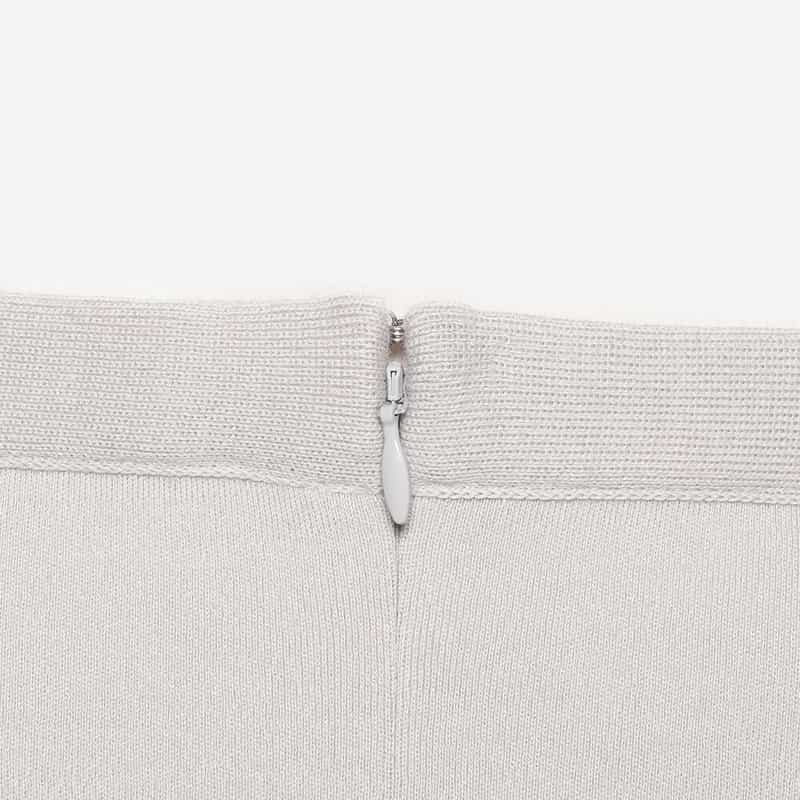 BARNEYS NEW YORK セットアップウォッシャブル タイトニットスカート LIGHT GRAY