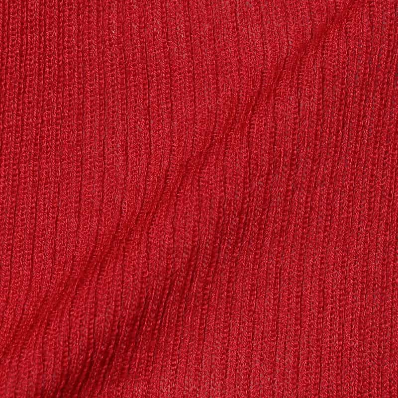 BARNEYS NEW YORK ウォッシャブルリブニットロングカーディガン RED