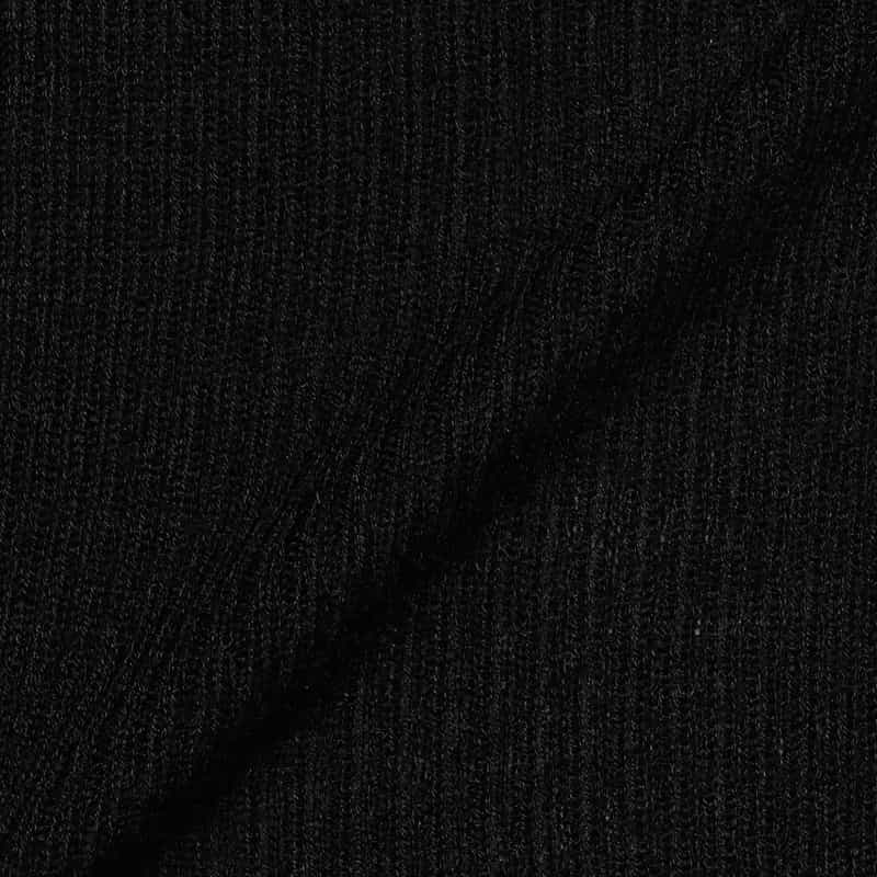 BARNEYS NEW YORK ウォッシャブルリブニットロングカーディガン BLACK