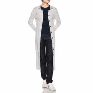 ウォッシャブルリブニットロングカーディガン