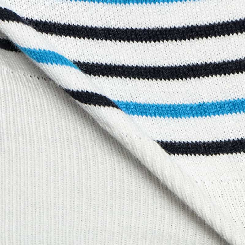 BARNEYS NEW YORK ボーダー半袖ニットTシャツ WHITE