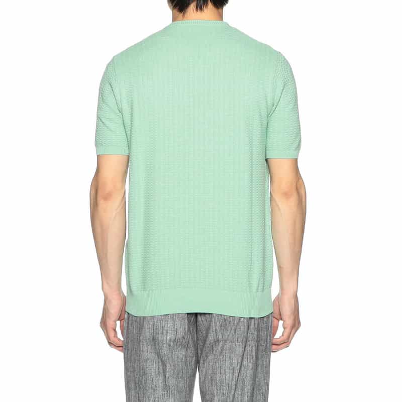 BARNEYS NEW YORK 半袖ニットTシャツ LIGHT GREEN