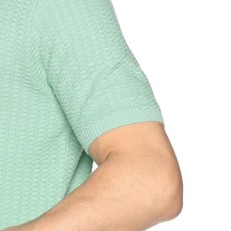 BARNEYS NEW YORK 半袖ニットTシャツ LIGHT GREEN