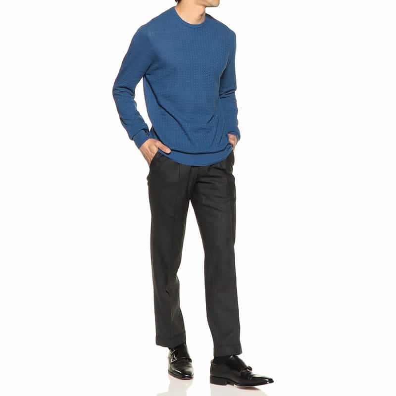 BARNEYS NEW YORK コットンニットプルオーバー BLUE