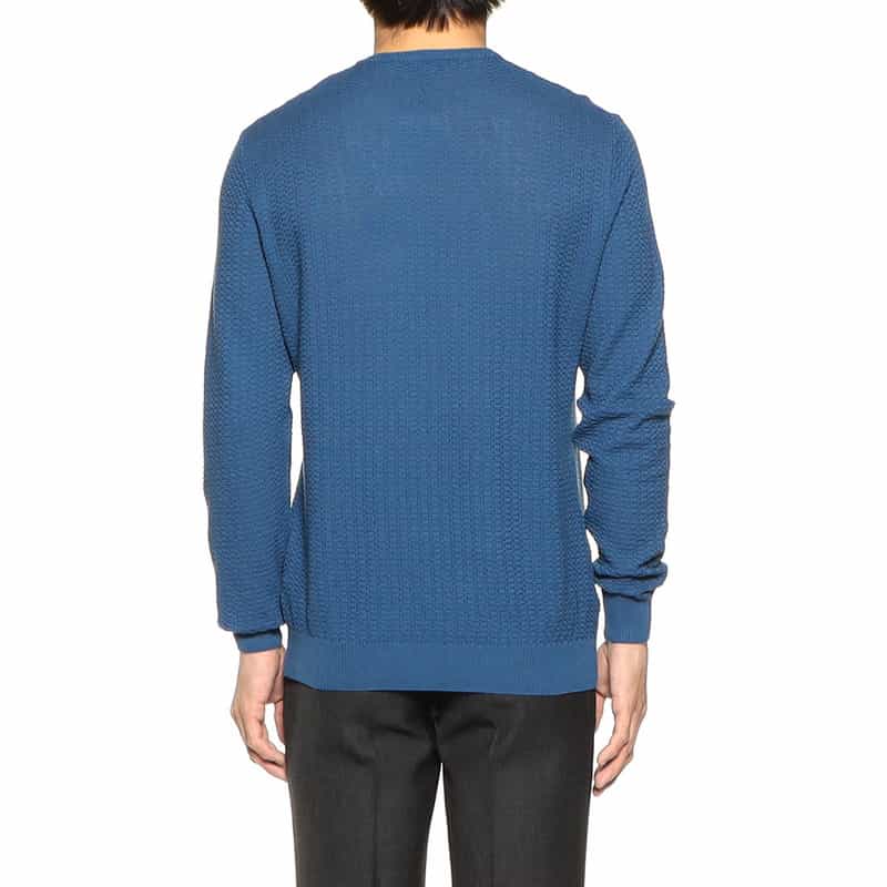 BARNEYS NEW YORK コットンニットプルオーバー BLUE