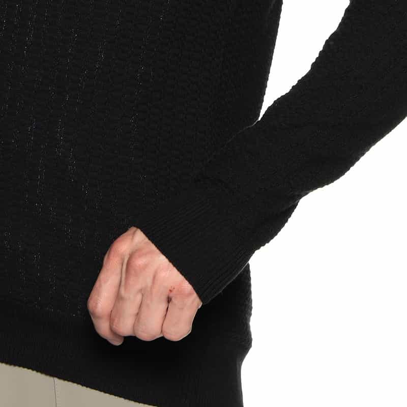 BARNEYS NEW YORK ジップアップニットカーディガン BLACK