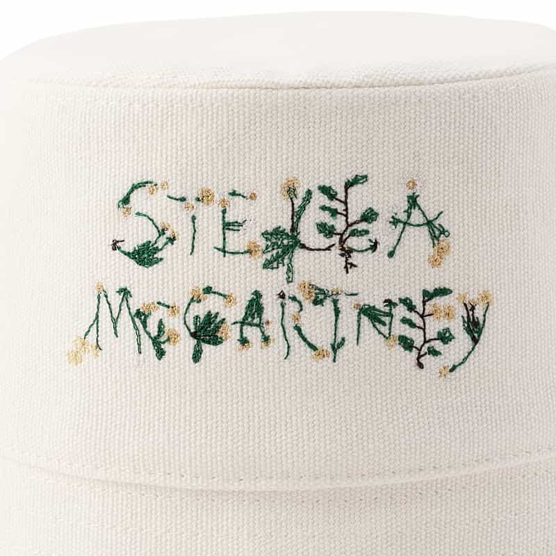 STELLA McCARTNEY ロゴ刺繍バケットハット WHITE