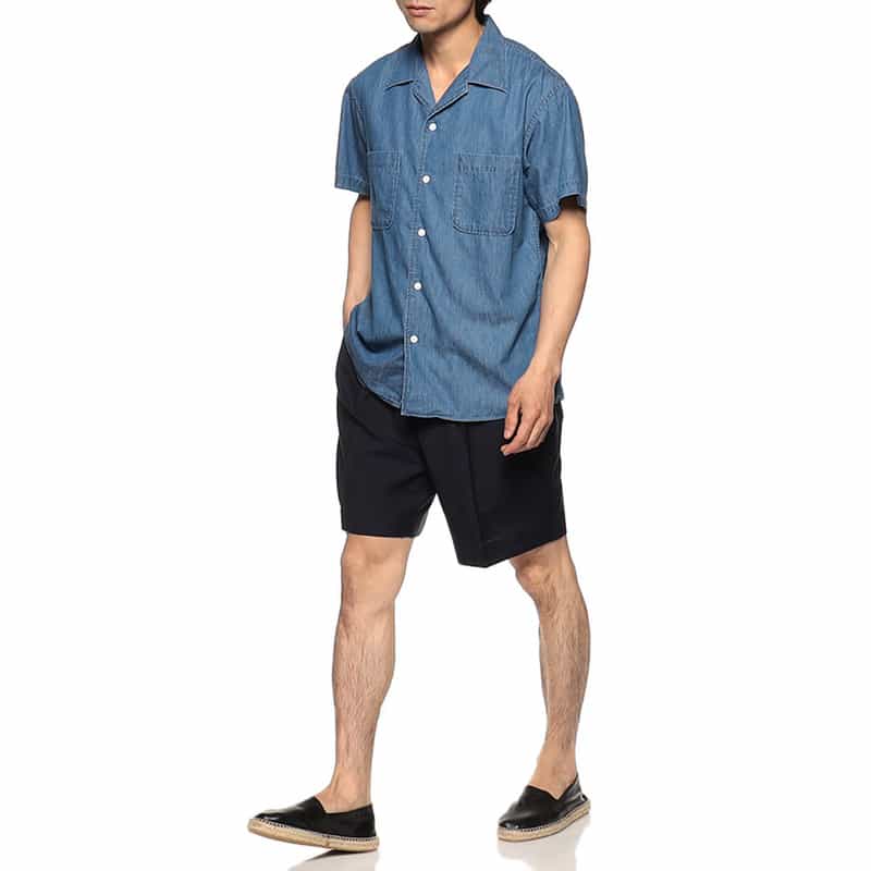 BE.ABLE 1タックイージーショーツ "HAVIER" NAVY