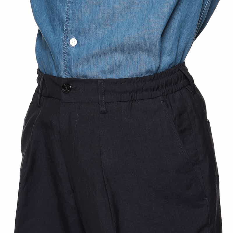 BE.ABLE 1タックイージーショーツ "HAVIER" NAVY