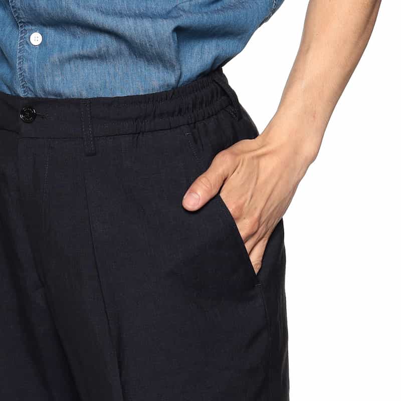 BE.ABLE 1タックイージーショーツ "HAVIER" NAVY