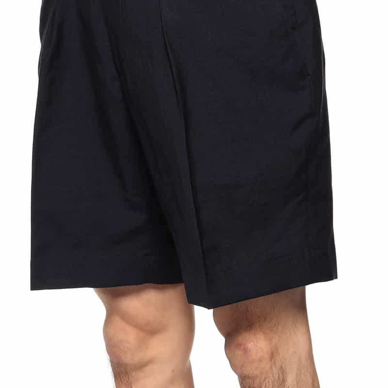 BE.ABLE 1タックイージーショーツ "HAVIER" NAVY